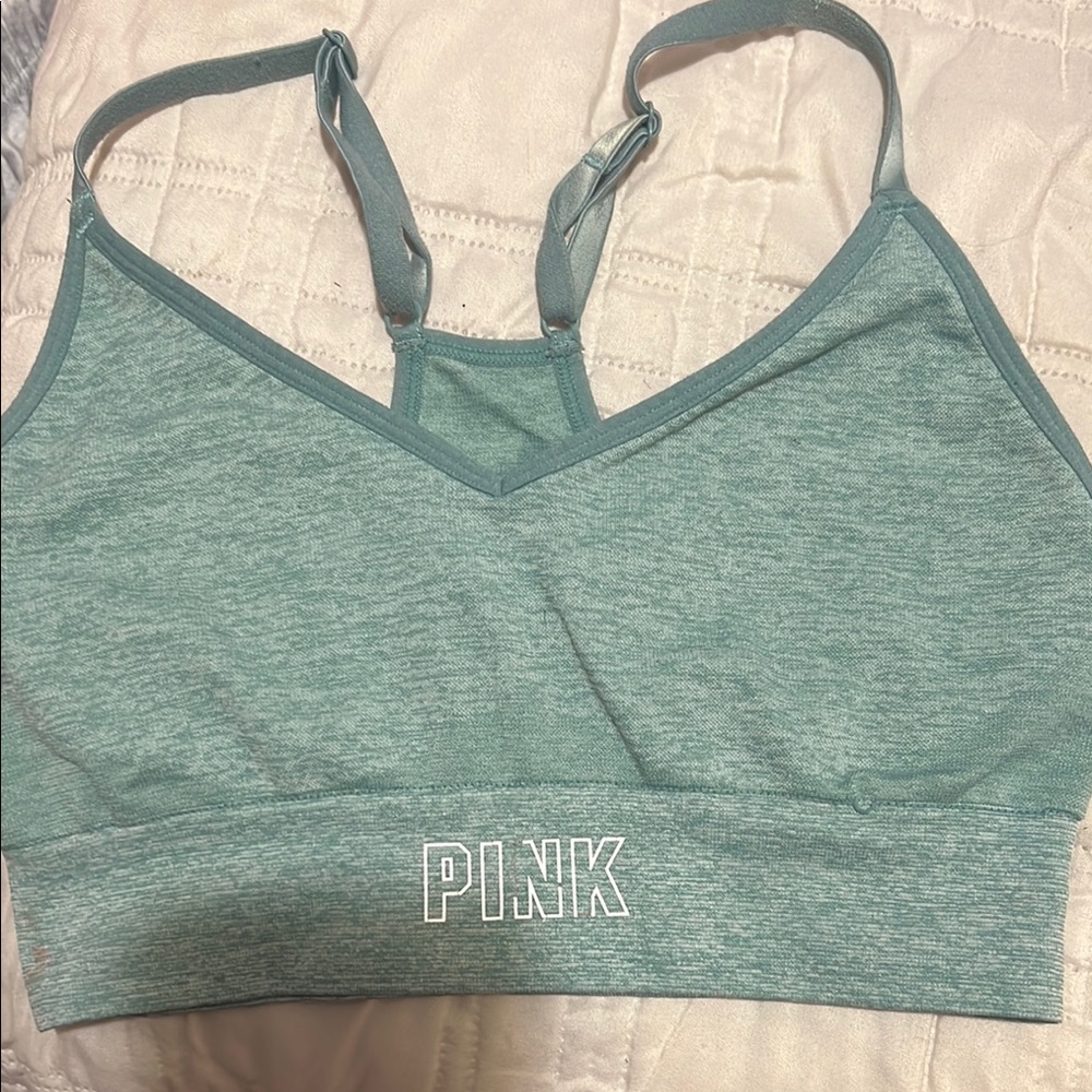 PINK Victoria's Secret Blue Sports Bra Intimates & Sleepwear